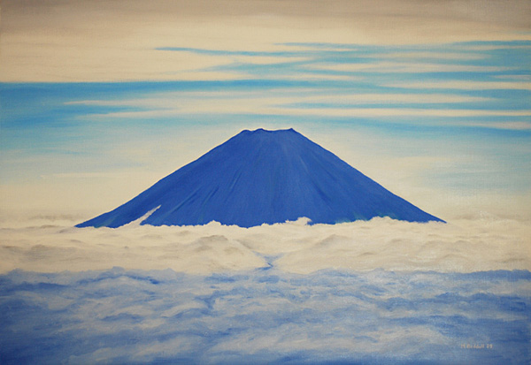 blue mt. fuji painting