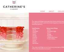 catherine's cakery website responsive