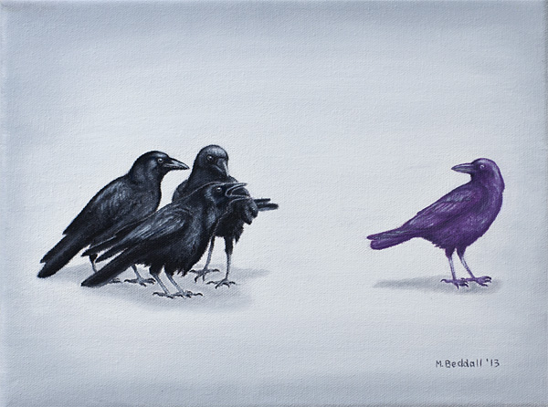 crows bully purple odd bullied different