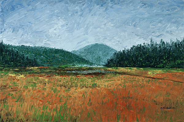 oze national park palette knife painting