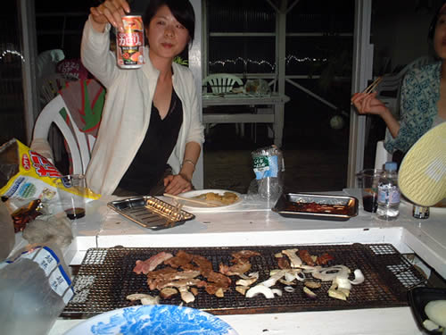 Barbeque in the evening