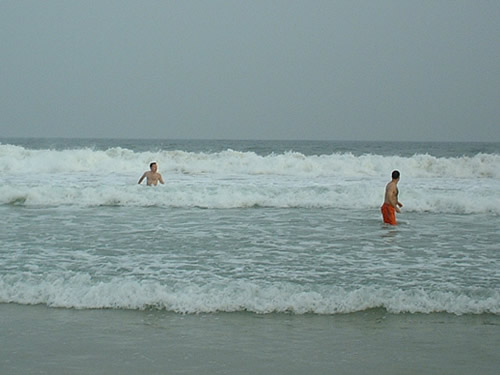 Mike and JC in the ocean